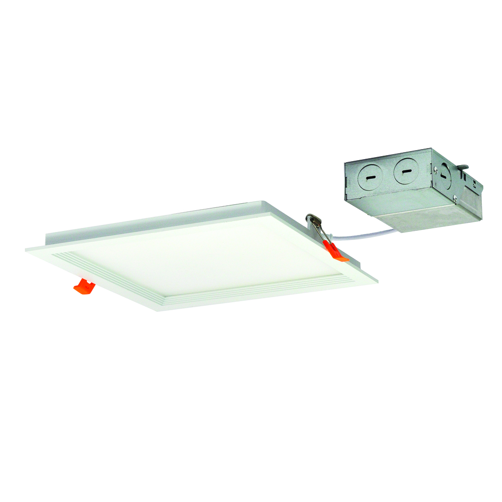 8" FLIN Square Recessed LED, 1400lm, 4000K, 20W, 120V Triac/ELV Dimming, White