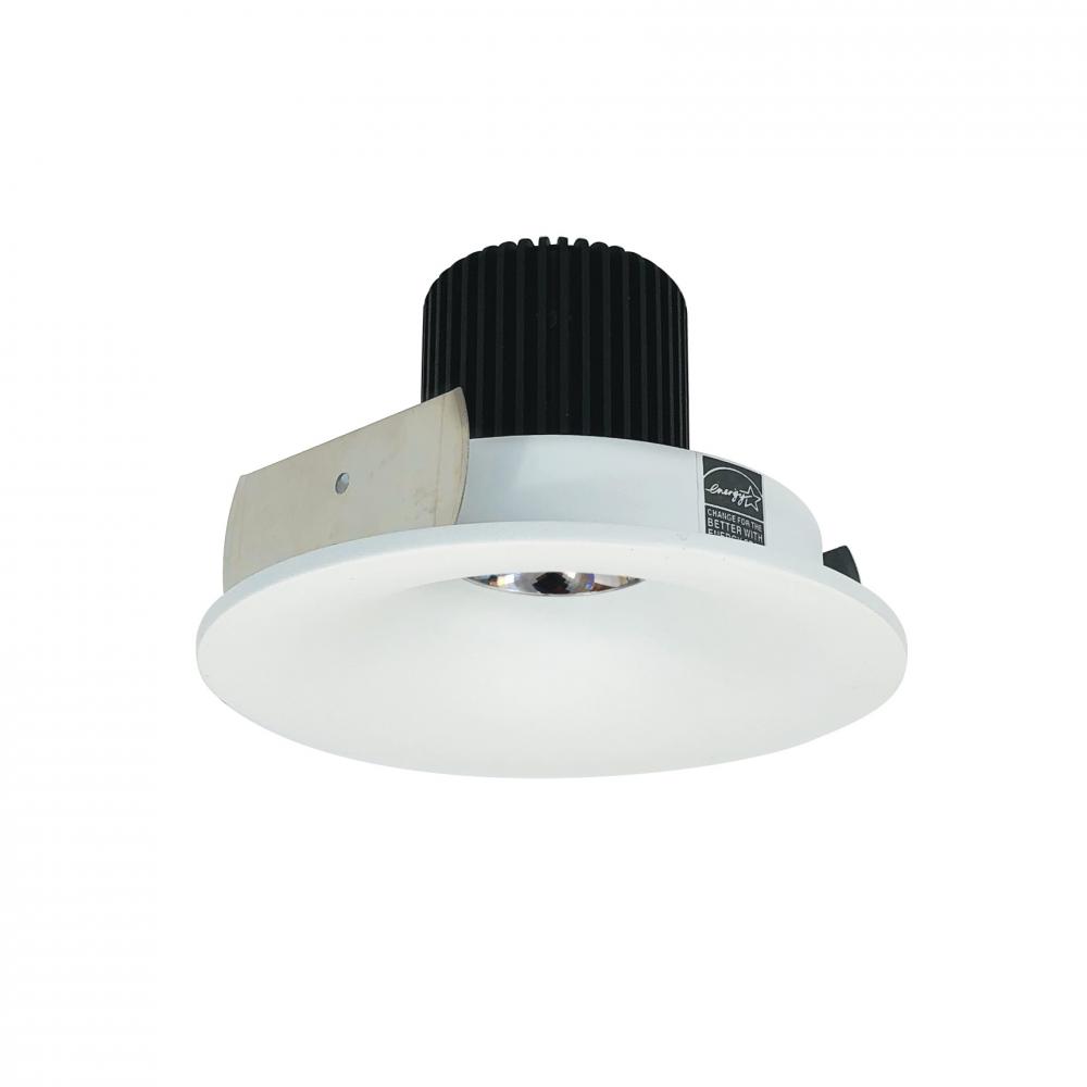 4" Iolite LED Round Bullnose, 10-Degree Optic, 800lm / 12W, 3500K, Matte Powder White Finish