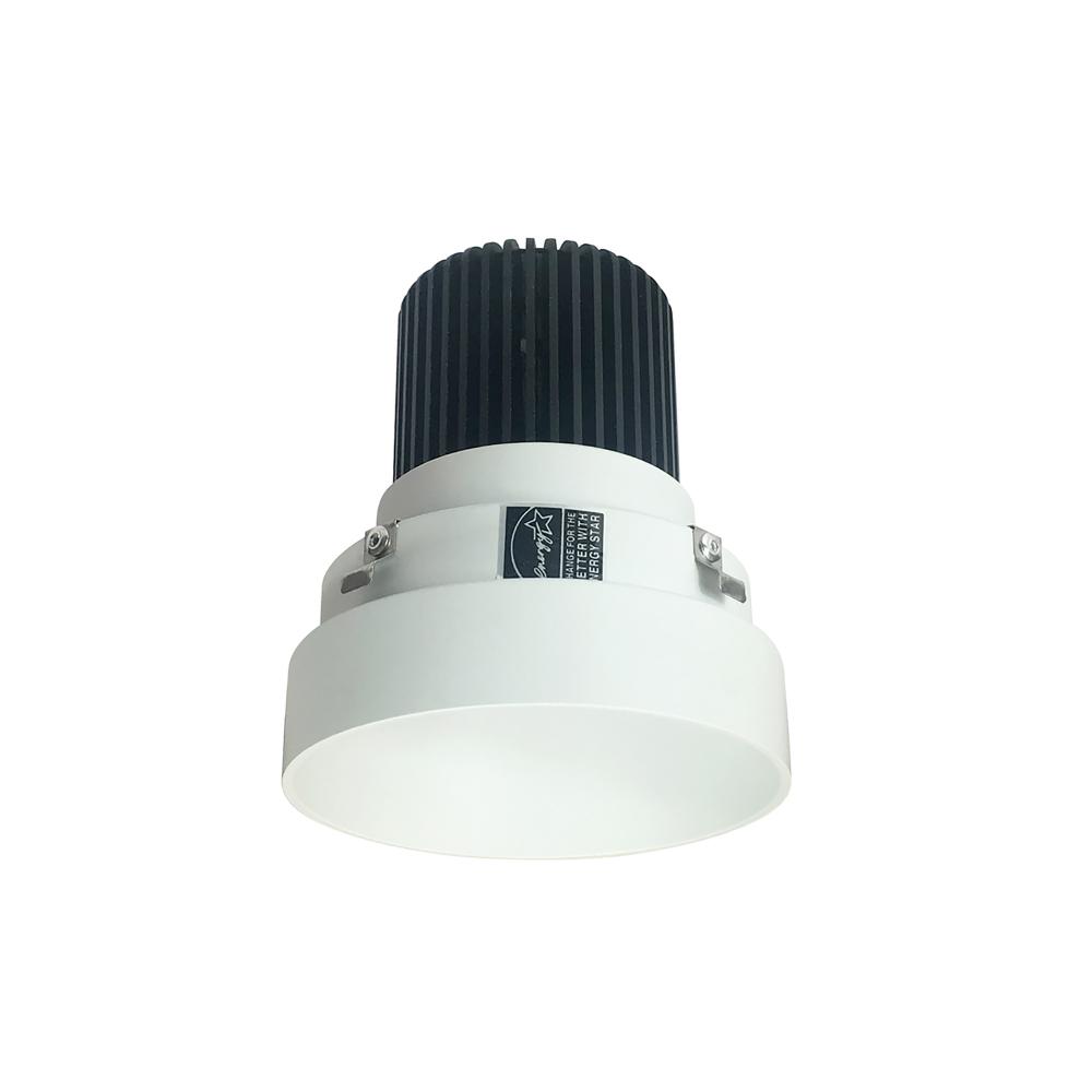 4" Iolite LED Round Trimless Downlight, 10-Degree Optic, 850lm / 12W, 2700K, Matte Powder White