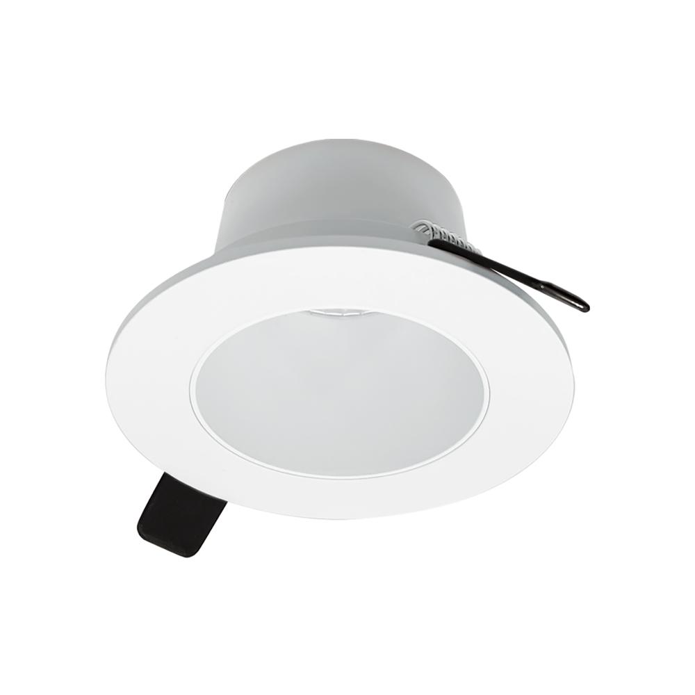 2" Iolite Can-less Round Downlight Trim, Matte Powder White finish