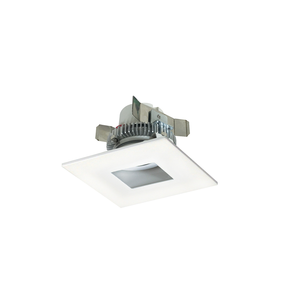 4" Cobalt Click LED Retrofit, Square Pinhole, 750lm / 10W, 3000K, Matte Powder White Flange