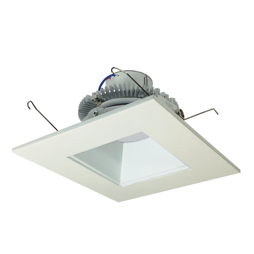 6" Cobalt Click LED Retrofit, Square Reflector, 750lm / 10W, 3500K, Matte Powder White Reflector