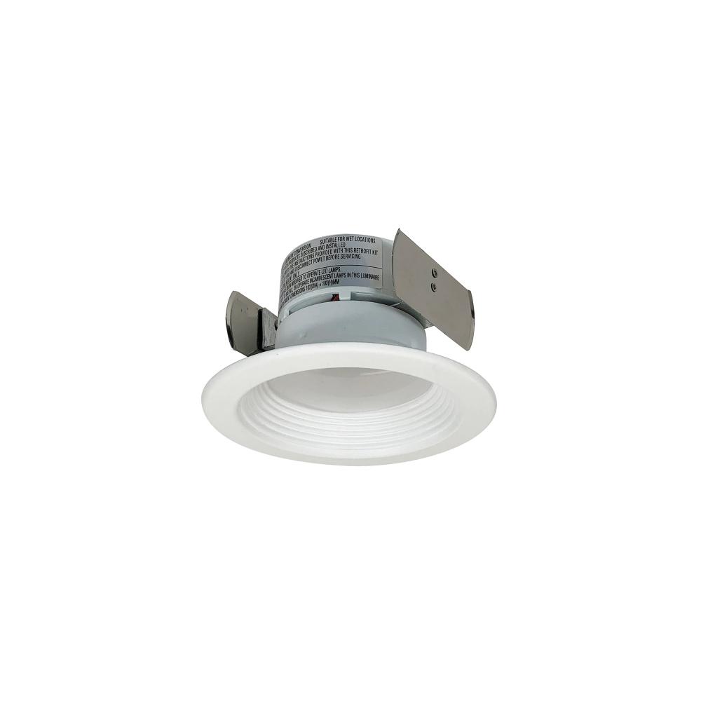 4" Onyx LED Retrofit Baffle, 650lm / 10.5W, 5000K, White finish