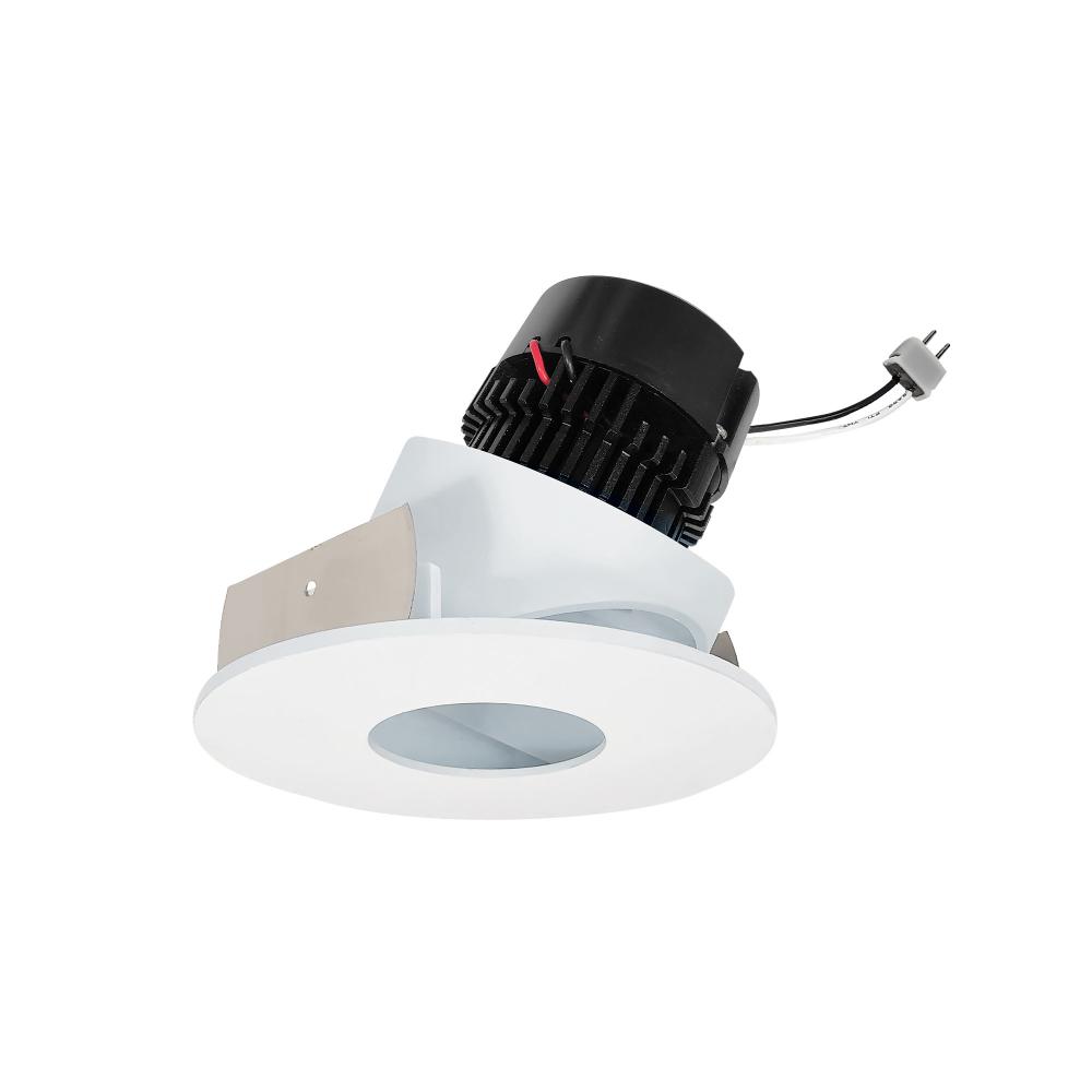 4" Pearl Low Voltage LED Round Adjustable Pinhole Retrofit, 600lm / 11W, Comfort Dim, Matte