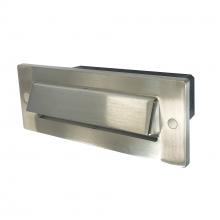 Nora NSW-843/32BN - Brick Die-Cast LED Step Light w/ Horizontal Shroud Face Plate, 149lm / 4.6W, 3000K, Brushed Nickel