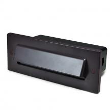 Nora NSW-843/32BZ - Brick Die-Cast LED Step Light w/ Horizontal Shroud Face Plate, 149lm / 4.6W, 3000K, Bronze Finish