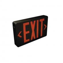 Nora NX-603D-LED/B - LED Exit Sign, Selectable Red or Green Letters with Matched Color Diffuser, Black Housing