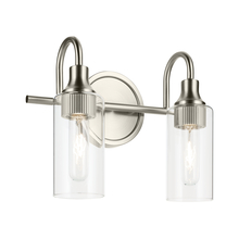 Kichler 55210NI - Kavi 12.5" 2-Light Vanity Light with Clear Glass in Brushed Nickel