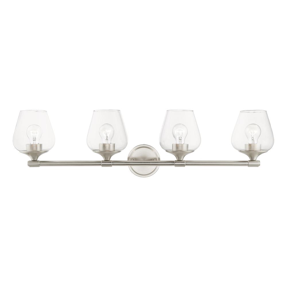 4 Light Brushed Nickel Vanity Sconce