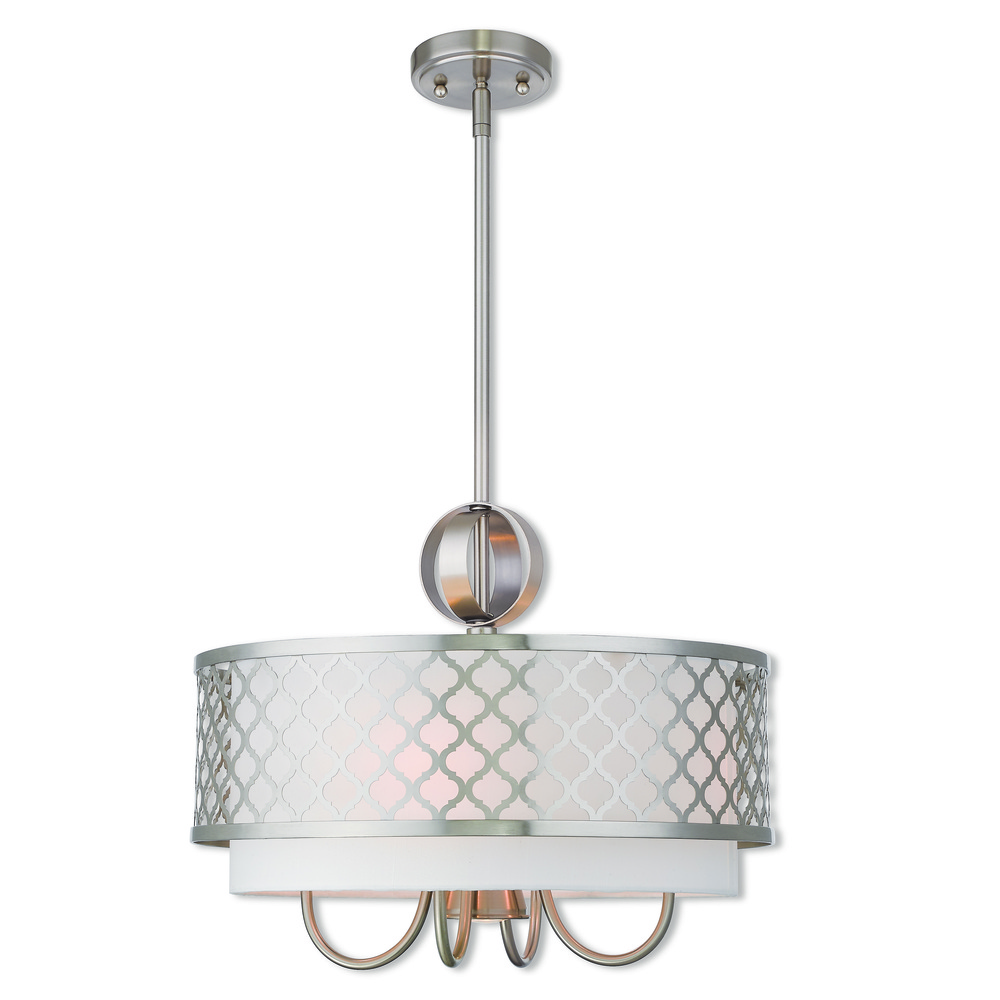 5 Lt BN Pendant Chandelier