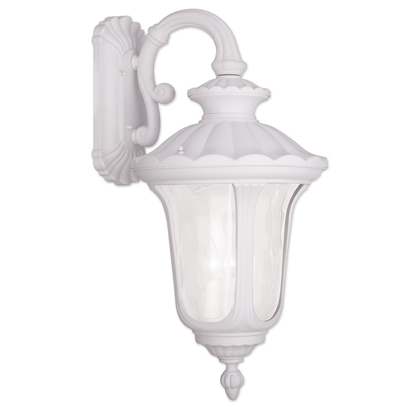 3 Light White Outdoor Wall Lantern