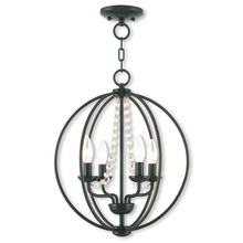 Livex Lighting 40914-92 - 4 Light EBZ Mini Chandelier/Flush Mount