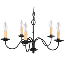 Livex Lighting 4465-04 - 5 Light Black Chandelier