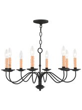 Livex Lighting 4468-04 - 8 Light Black Chandelier