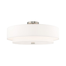 Livex Lighting 52140-91 - 5 Lt Brushed Nickel Ceiling Mount