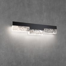 Schonbek Beyond BWS79227-BK - Chandler 27in LED 3000K/3500K/4000K 120V-277V Bath Vanity & Wall Light in Black with Optic Haze Qu