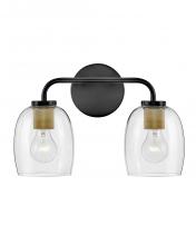 Lark 85012BK - Small Two Light Vanity