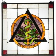 Meyda Blue 77820 - 18"W X 18"H Dentistry Stained Glass Window