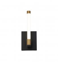 Artcraft SC13081BB - Infiniti Collection 1-Light Integrated LED Sconce, Matte Black & Brass