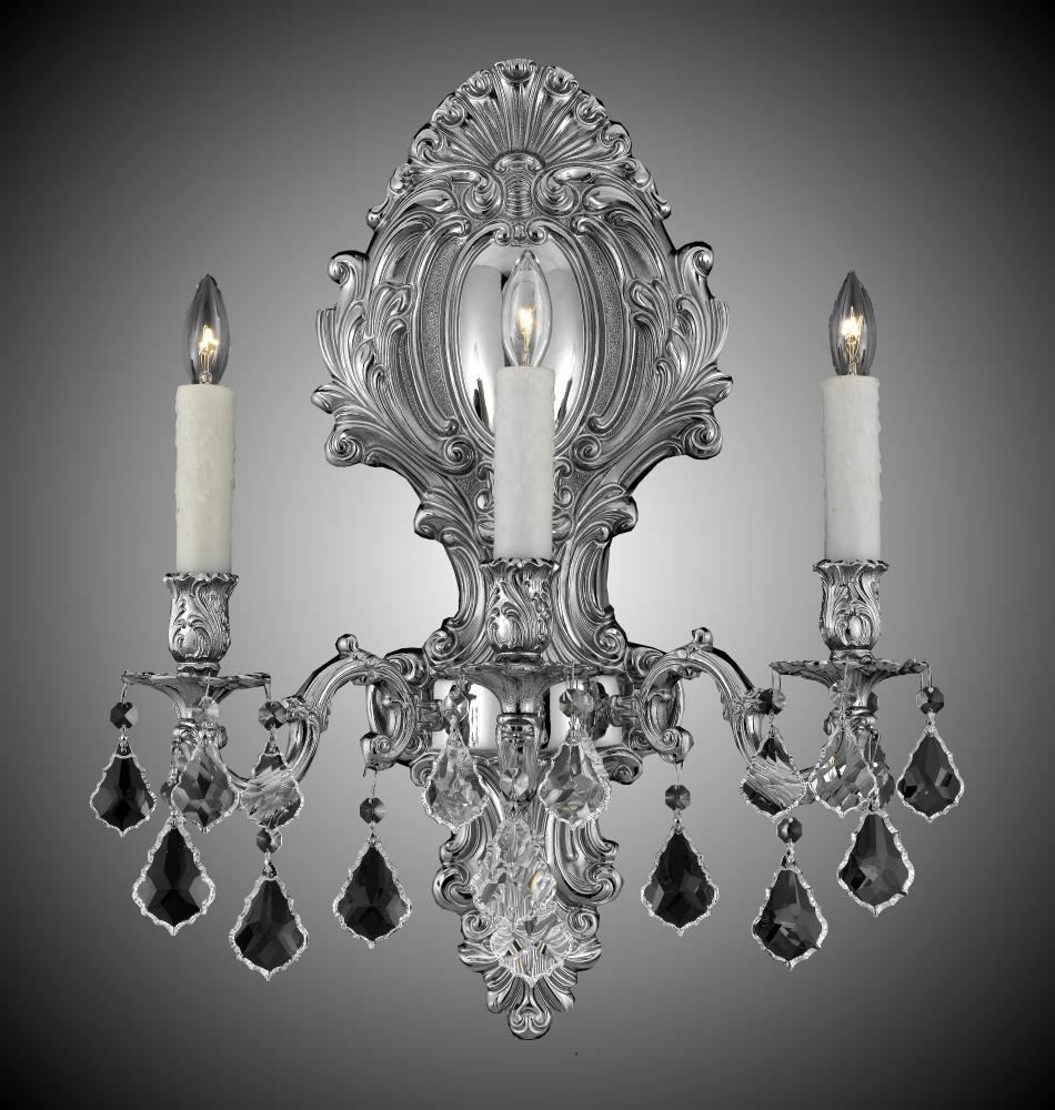 3 Light Fleur-De-Lis Large Wall Sconce