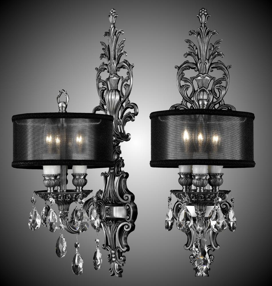 3 Light Shaded Extended Wall Sconce