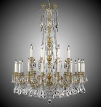 American Brass & Crystal CH2059-A-10G-PI - 8+16 Light Finisterra with draping Chandelier