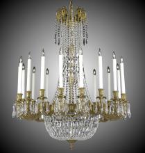 American Brass & Crystal CH2343-P-16G-ST - 18 Light Extended Finisterra Chandelier