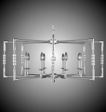 American Brass & Crystal CH3605-37G-ST - 8 Light Magro Cage Chandelier