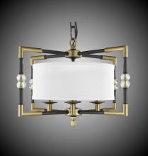 American Brass & Crystal CH3702-37G-38G-ST-GL - 4 Light Magro Drum Shade Chandelier