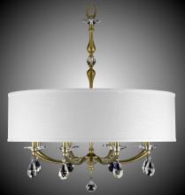 American Brass & Crystal CH5487-O-38G-ST-HL - 32 inch Kensington Empire Drum Shade Chandelier