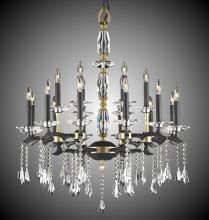 American Brass & Crystal CH5537-G-32G-ST - 6+12 Light Two Tier Kaya Chandelier