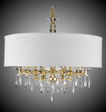 American Brass & Crystal CH5606-G-37G-ST-GL - 32 inch Kaya Drum Shade Chandelier