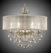 American Brass & Crystal CH6522-A-04G-PI-GL - 6 Light Llydia Chandelier