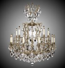 American Brass & Crystal CH7028-A-10W-PI - 10+5 Light Parisian Chandelier