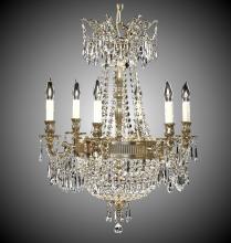 American Brass & Crystal CH8141-P-02G-PI - 6+ 3 Light Valencia Chandelier