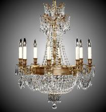 American Brass & Crystal CH8142-P-10G-ST - 8+ 8 Light Valencia Chandelier