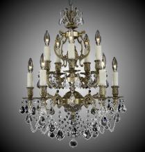 American Brass & Crystal CH9532-O-04G-ST - 5+5 Light Rosetta Chandelier