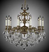 American Brass & Crystal CH9562-A-05S-ST - 10 Light Rosetta Chandelier