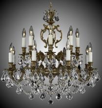 American Brass & Crystal CH9572-A-07G-PI - 8+8 Light Rosetta Chandelier