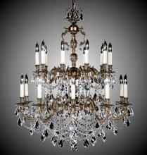 American Brass & Crystal CH9581-A-16G-ST - 10+10 Light Rosetta Chandelier