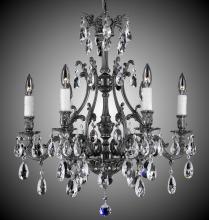 American Brass & Crystal CH9631-A-12G-PI - 6 Light Chateau Chandelier