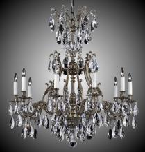 American Brass & Crystal CH9634-O-10W-PI - 10 Light Chateau Chandelier