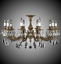 American Brass & Crystal FM2018-O-08G-ST - 10 Light Finisterra Flush Mount