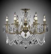 American Brass & Crystal FM2066-A-05S-16G-ST - 6 Light Finisterra with draping Flush Mount