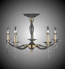 American Brass & Crystal FM5333-SP-35S-ST - 5 Light Kensington Flush Mount