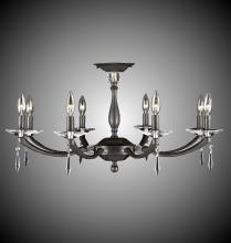 American Brass & Crystal FM5336-SP-35S-ST - 8 Light Kensington Flush Mount