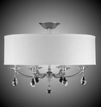 American Brass & Crystal FM5496-O-36G-ST-HL - 28 inch Kensington Empire Drum Shade Flush Mount