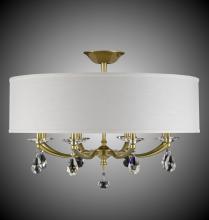 American Brass & Crystal FM5497-O-32G-36G-ST-PG - 32 inch Kensington Empire Drum Shade Flush Mount