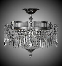 American Brass & Crystal FM8011-P-05S - 3 Light Valencia Flush Mount