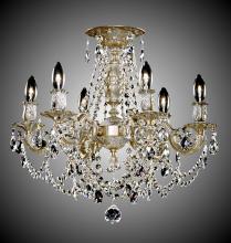 American Brass & Crystal FM9203-A-13S - 6 Light Biella Flush Mount